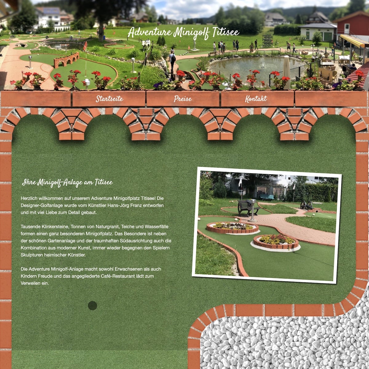 Homepage Referenz vom Webdesigner aus Leipzig: Adventure Golf Titisee