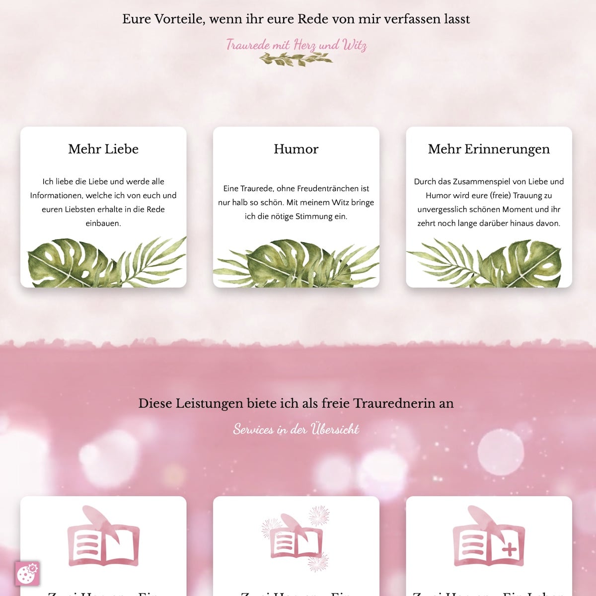 Homepage Referenz vom Webdesigner aus Leipzig: Deine Traurednerin