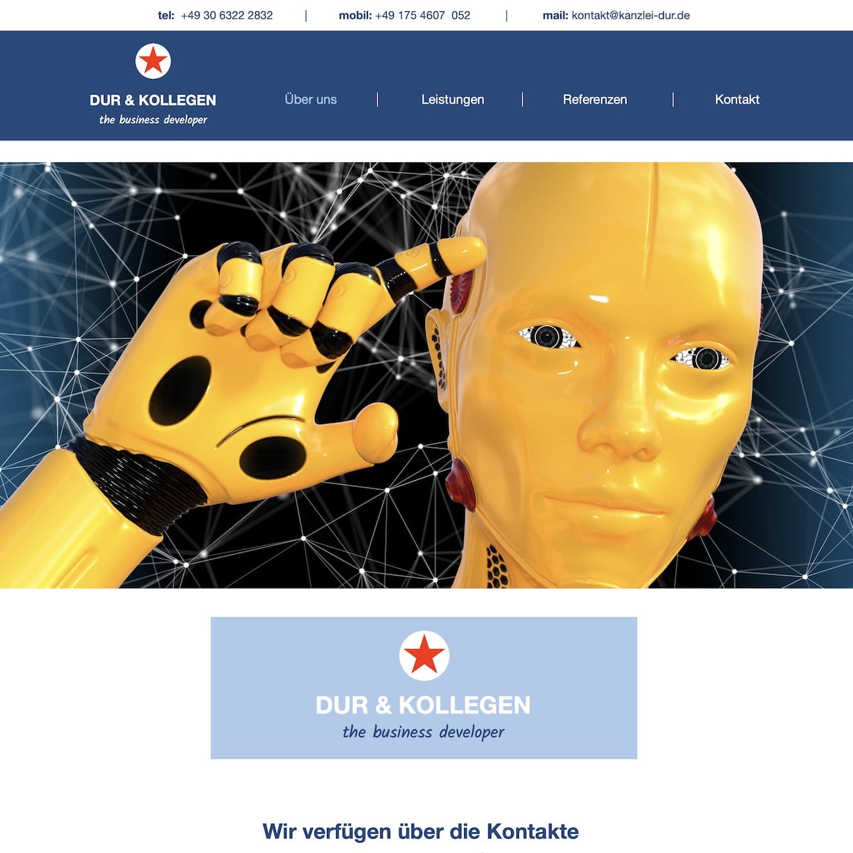 Homepage Referenz vom Webdesigner aus Leipzig: Kanzlei Dur