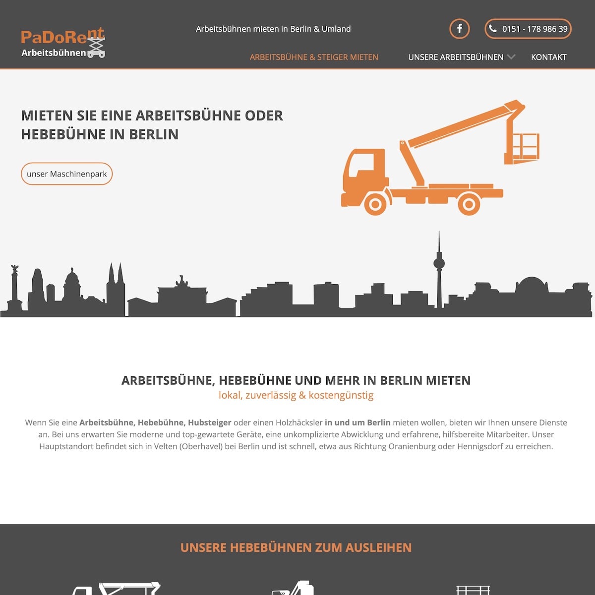 Homepage Referenz vom Webdesigner aus Leipzig: PaDoRent